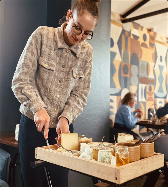 woman with cheese